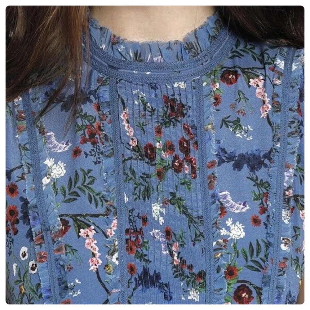 ALICE + OLIVIA Marta Floral Mock Neck Midi Dress - Picture 3 of 14